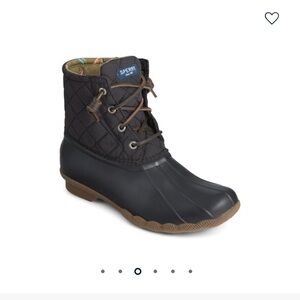 Sperry Black Quilted Duck Boots